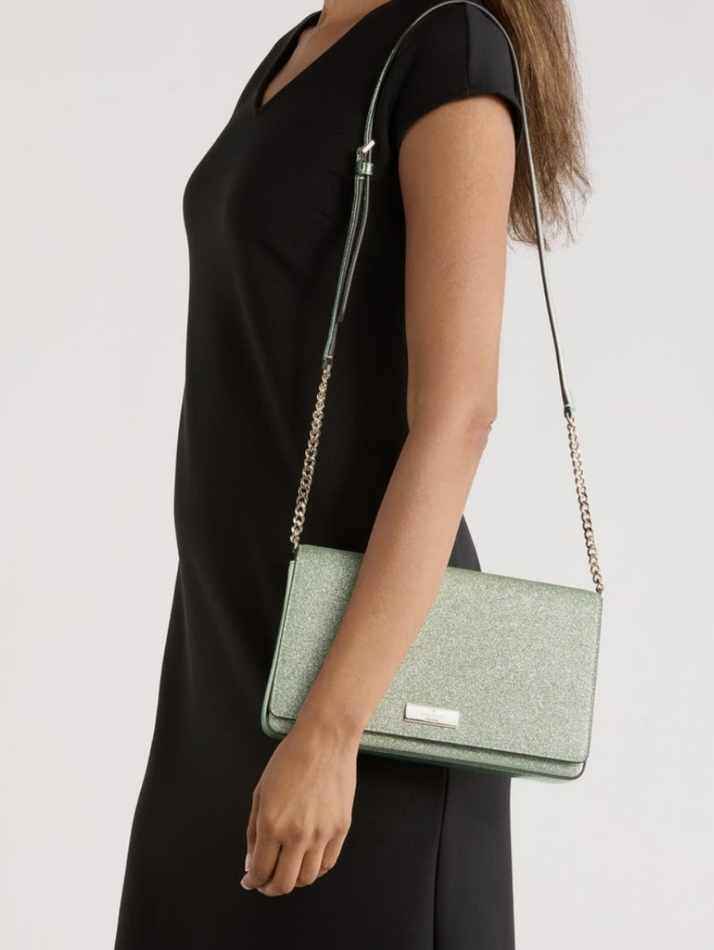 Kate Spade NY Kenzie Glitter Convertible Crossbody Bag NWT